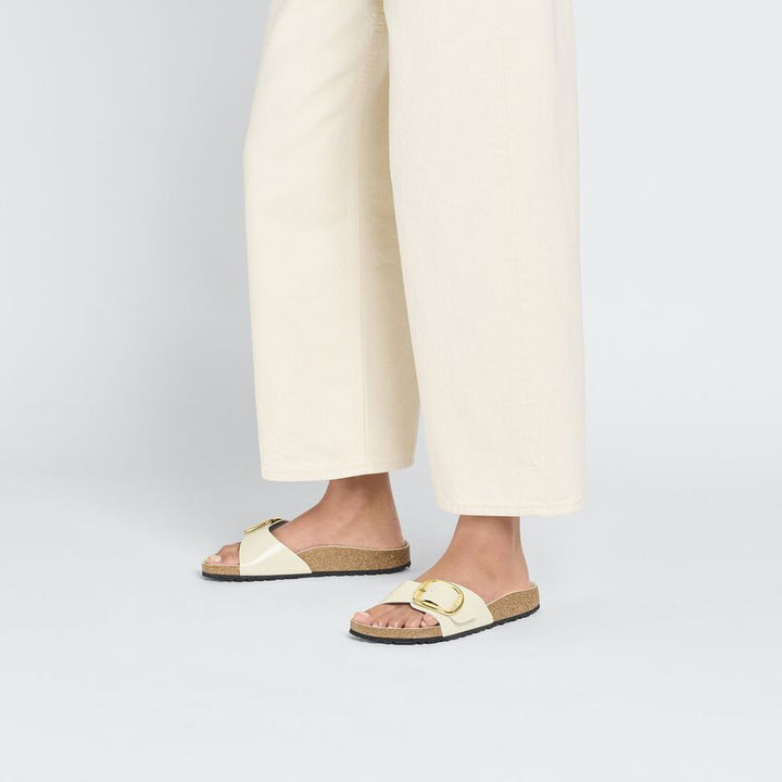 Birkenstock Madrid Big Buckle | High Shine Ecru