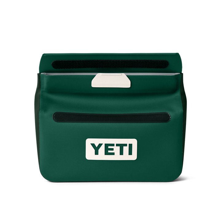 Green YETI cooler bag on a white background