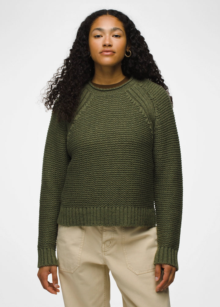 Prana W's Cades Cove Sweater Rye Green