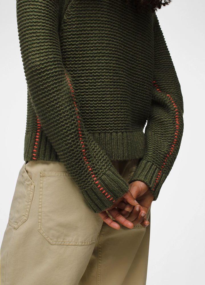 Prana W's Cades Cove Sweater Rye Green