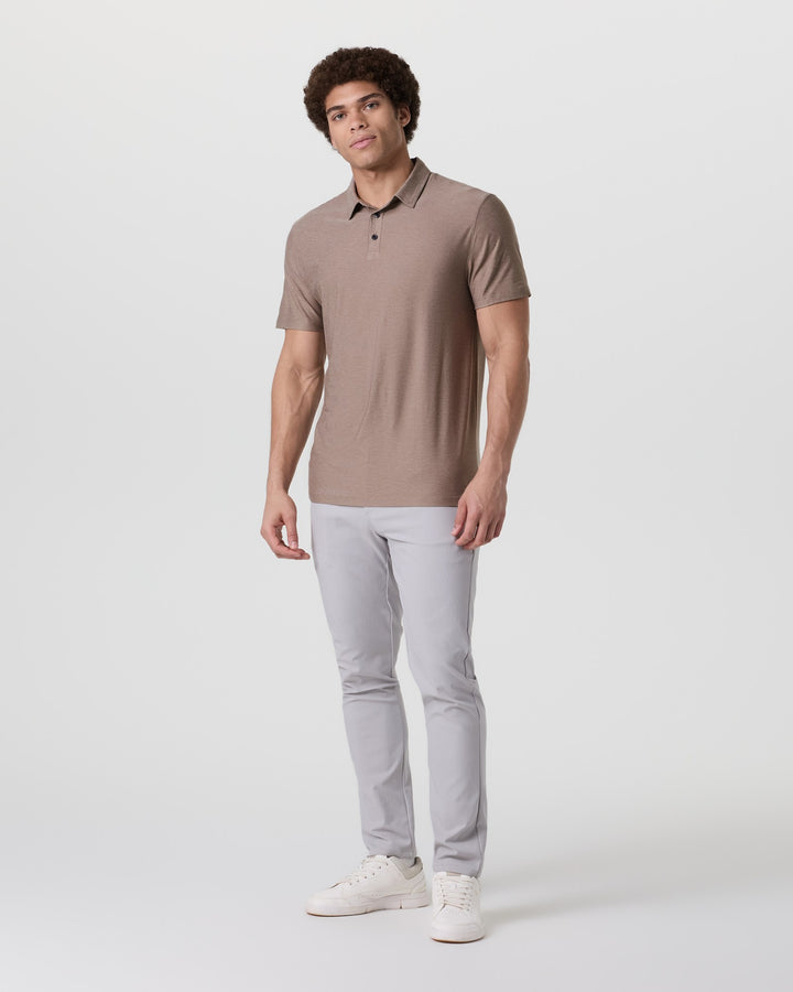 Vuori Men's Strato Tech Polo | Mocha Heather