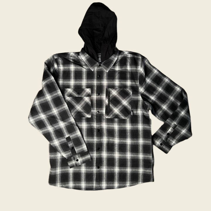509 Men's Tech Flannel Black and Grey Check