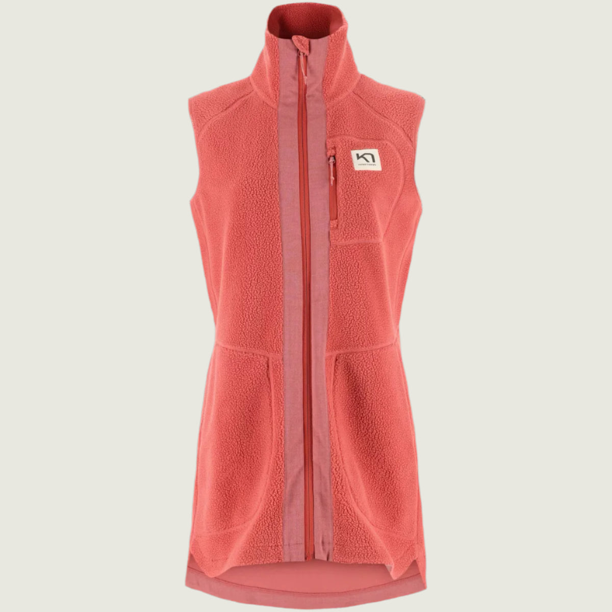 Sanne Pile Vest Long – Bear Rock