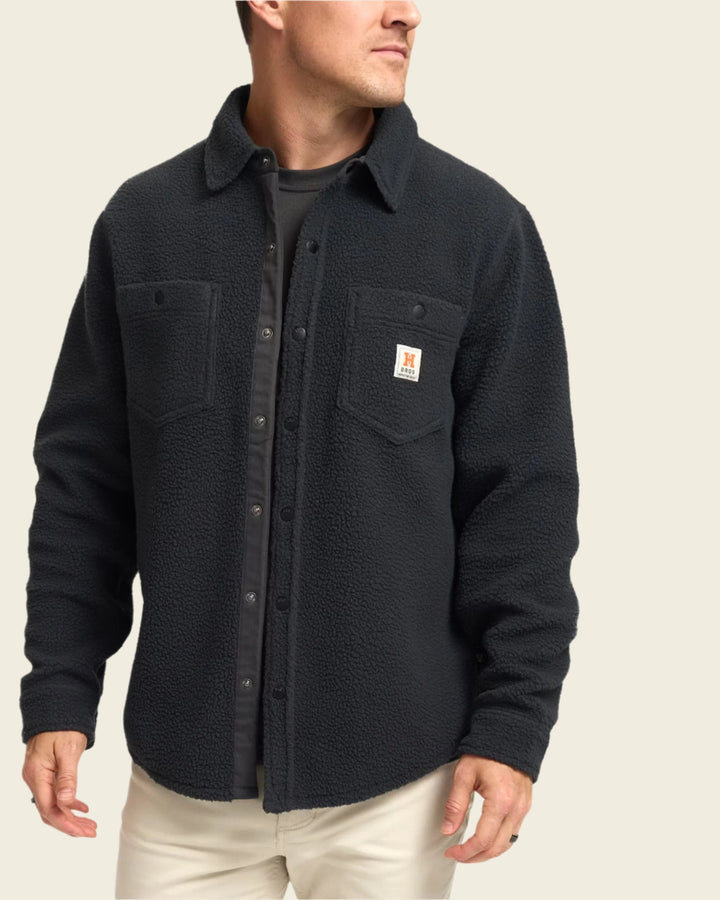 Allegheny Fleece Overshirt Hanko Stripe | Antique Black