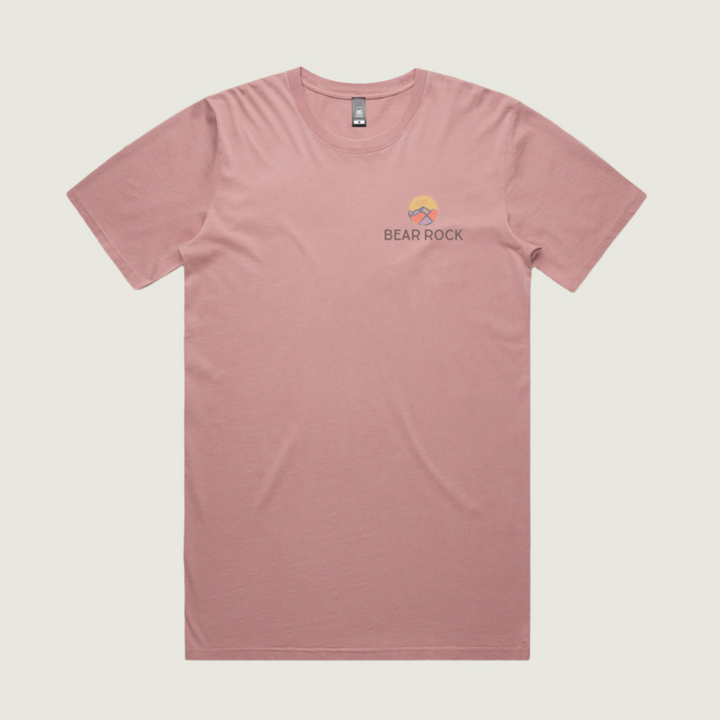 Bear Rock Premium Patagonia Circle Faded Rose Front T-shirt