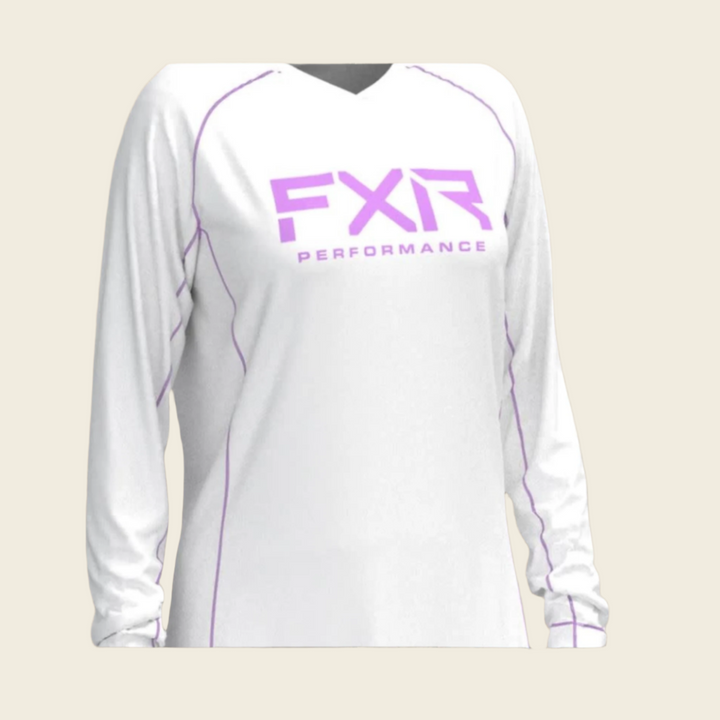 FXR W Attack UPF Longsleeve 22 White Lilac