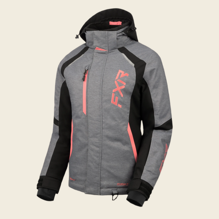 FXR Women's Pulse Jacket Mid Grey Black Melon