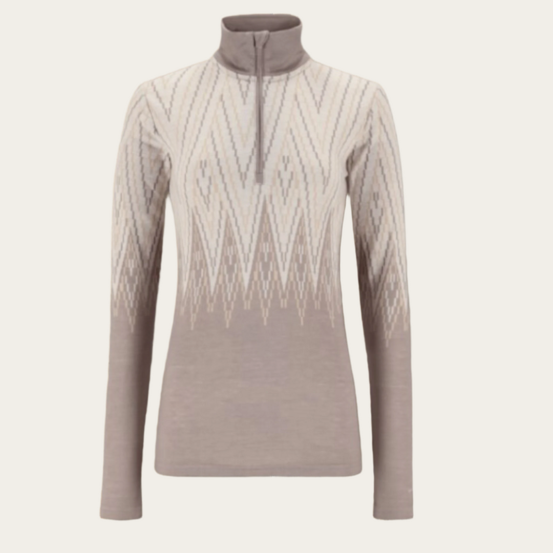 Kari Traa Juliane Wool Half zip Grey