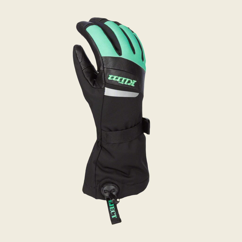 Klim Radiate Gauntlet Glove Black Wintermint
