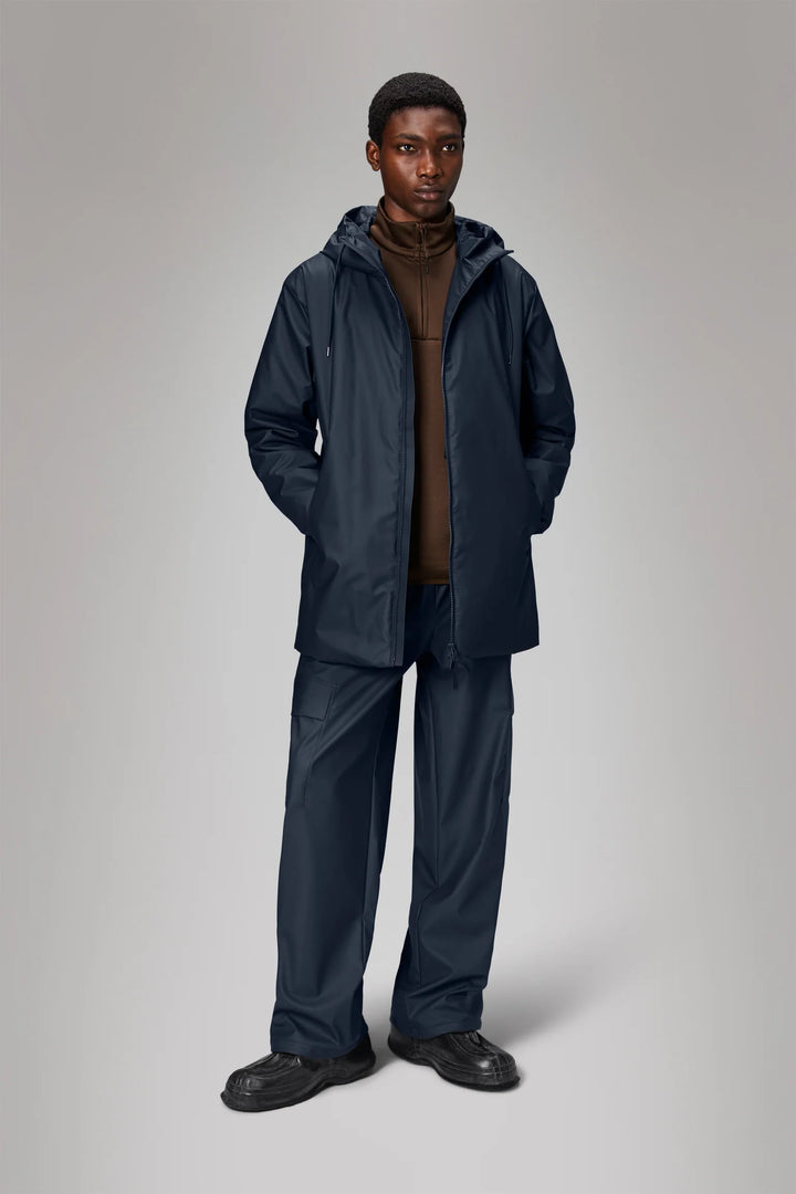 Rains Lohja Long Insulated Jacket Navy