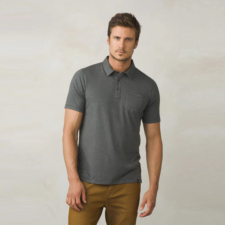 Prana M's Polo | Charcoal Heather