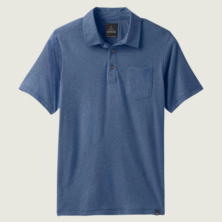 Prana M's Polo |Denim Heather