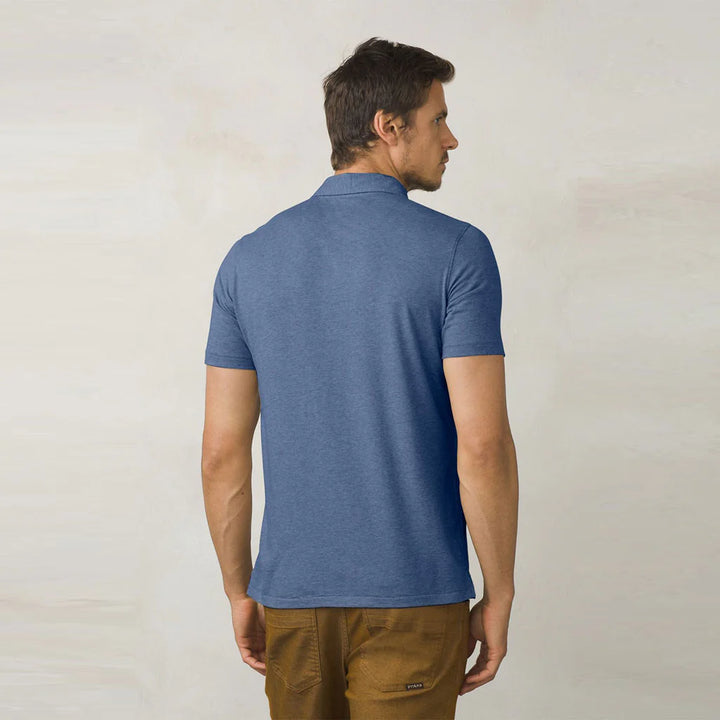 Prana M's Polo |Denim Heather