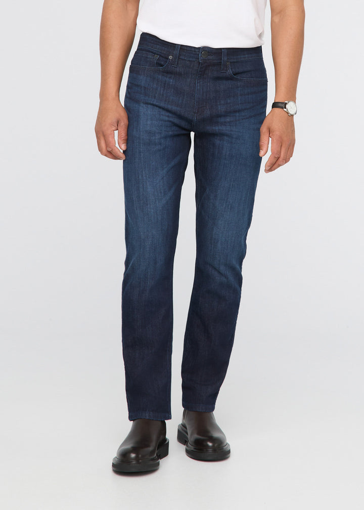DUER Men's Performance Denim Athletic Straight Modern Dark Indigo