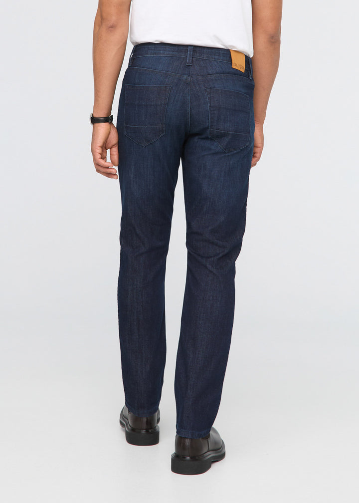DUER Men's Performance Denim Athletic Straight Modern Dark Indigo