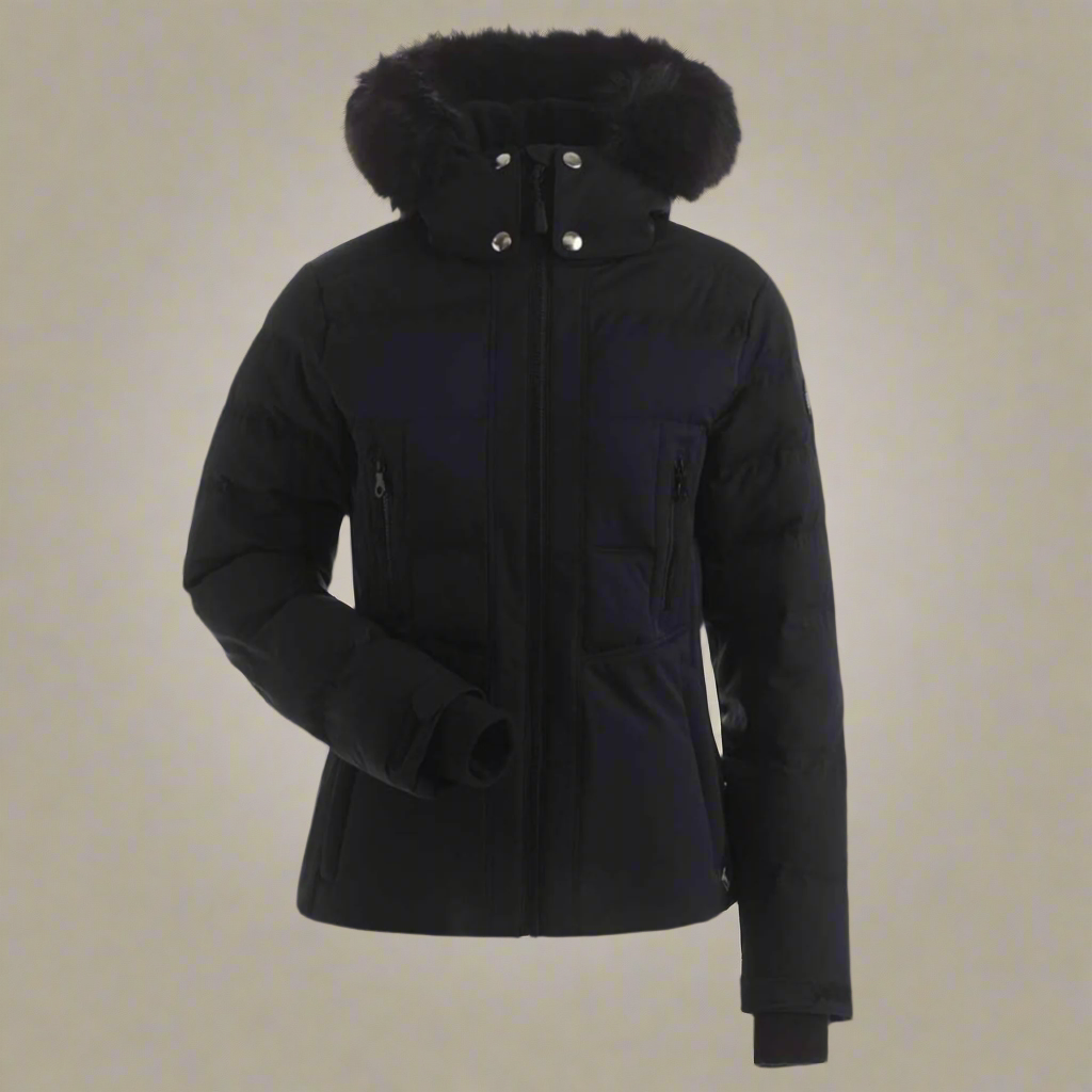 NILS Bella Faux Fur Jacke tblackblack