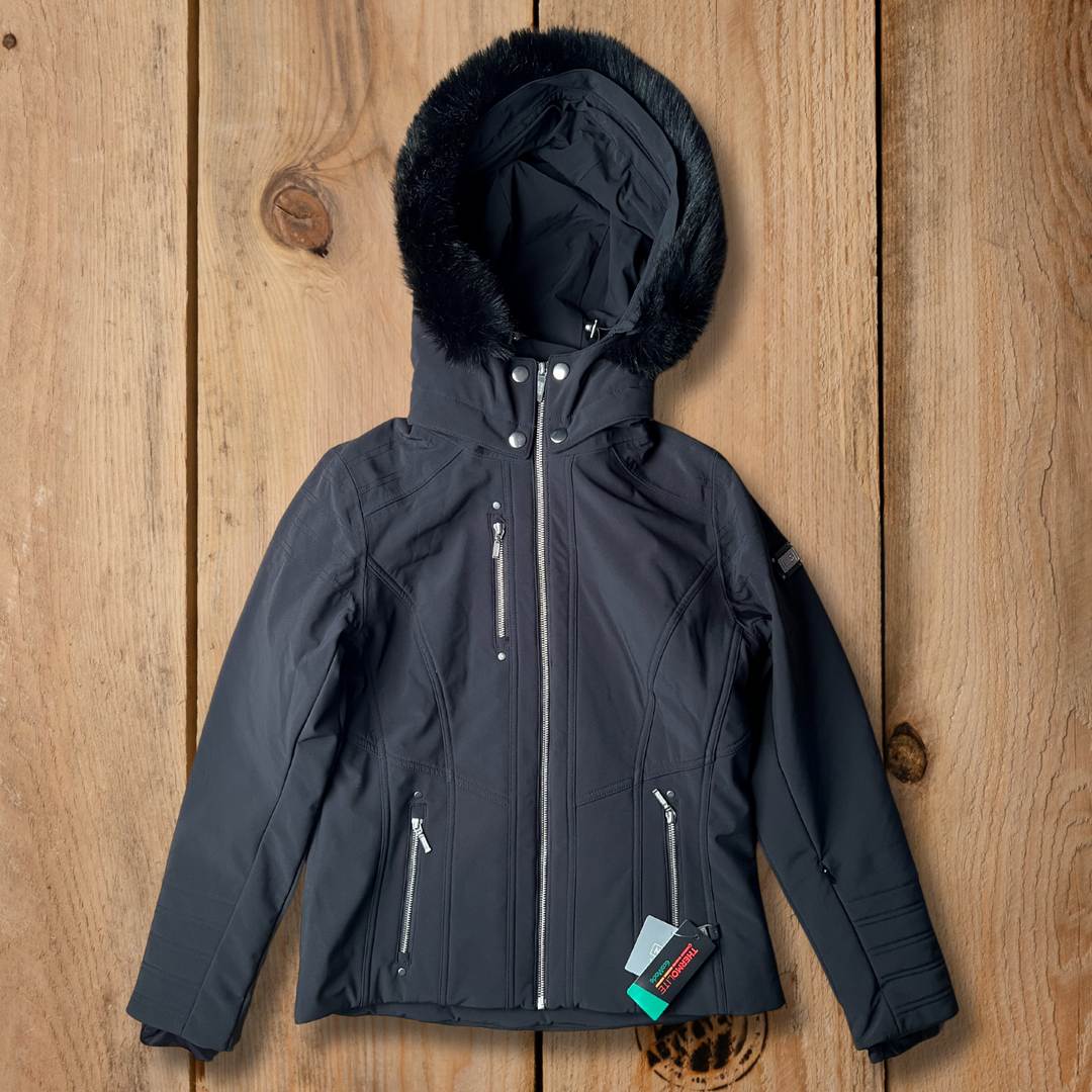 Nils Niseko Faux Fur Jacket Black