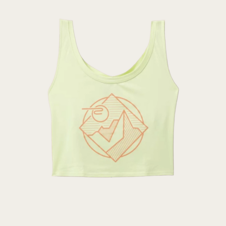 Prana W's Alpenglow Crop Tank lime squeeze