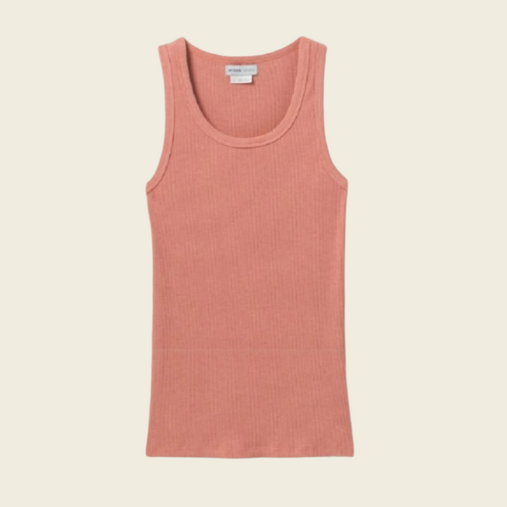 Prana W's Foundation Rib Tank Cloud Blush Heather