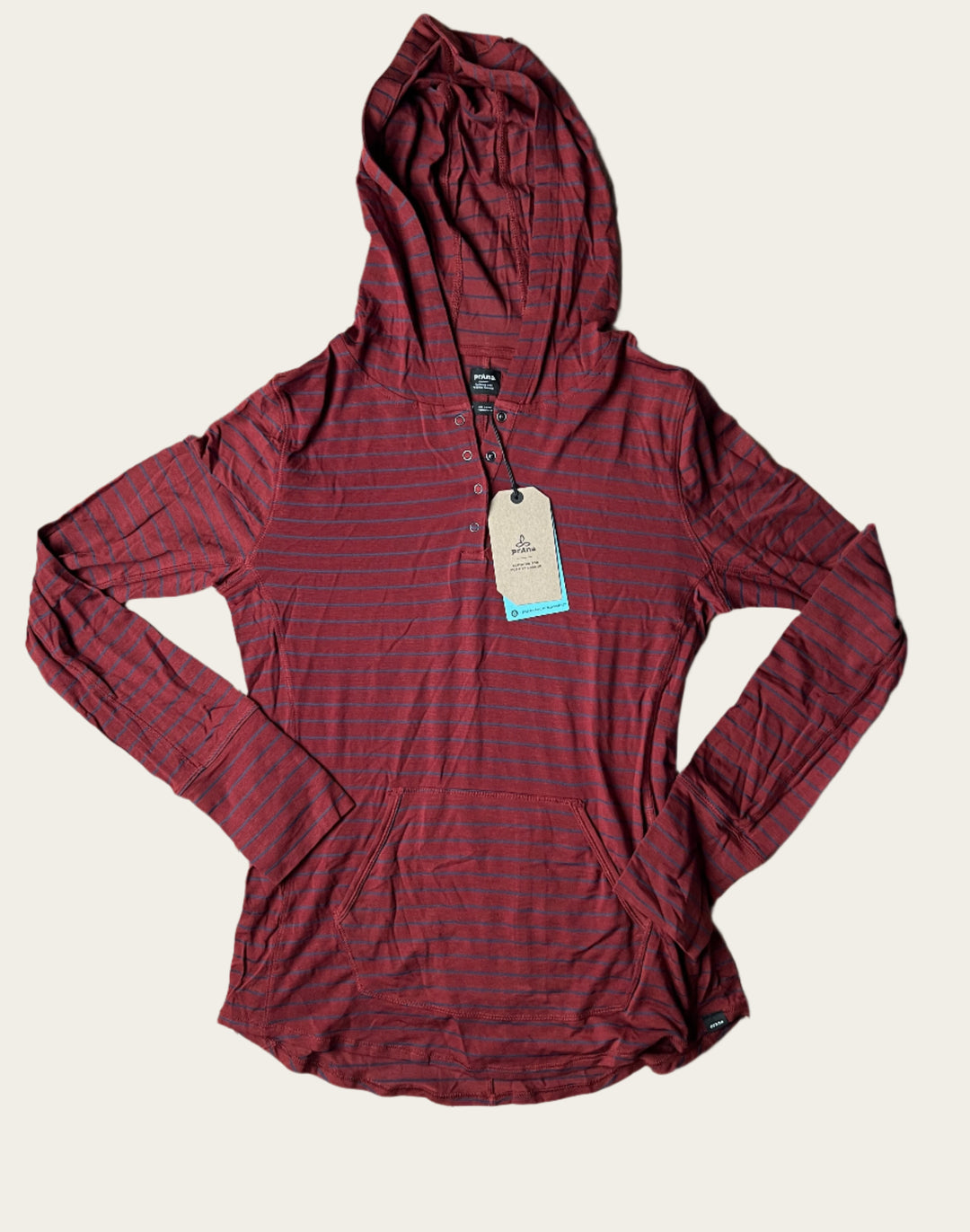 Prana Sol Protect Hoodie | Rhubarb Stripe