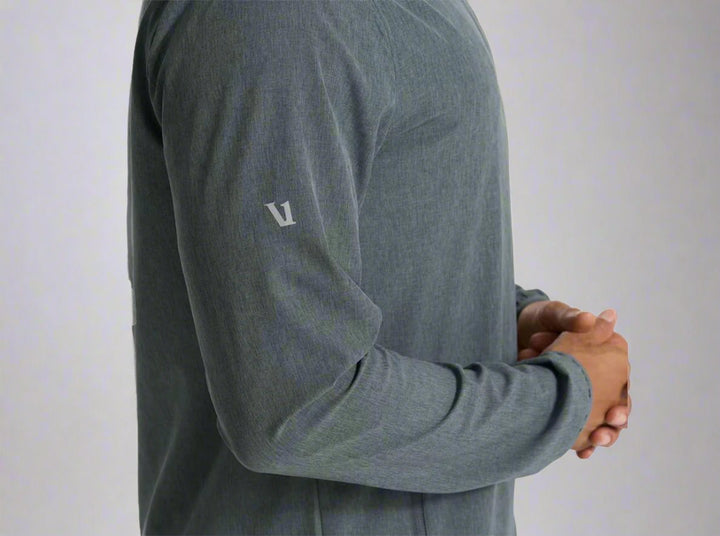Vuori Men's Outdoor Trainer Jacket | Smoked Beryl Linen
