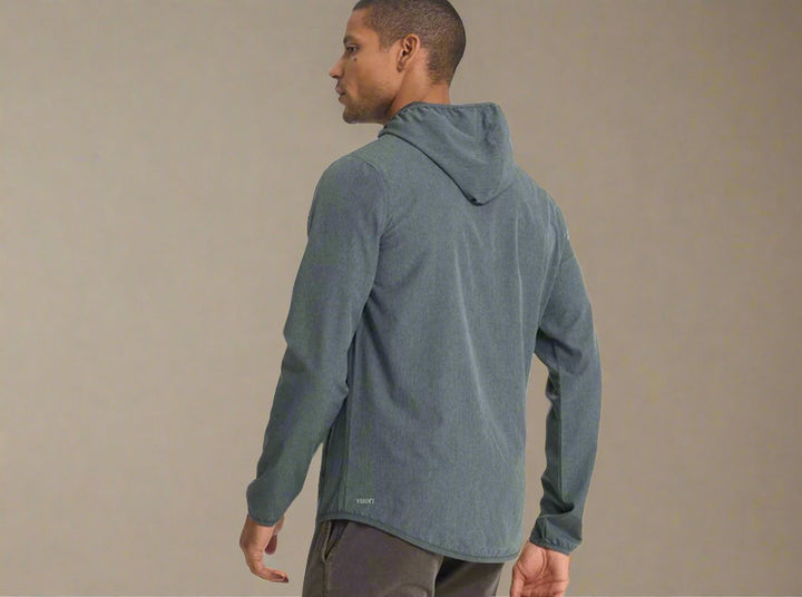 Vuori Men's Outdoor Trainer Jacket | Smoked Beryl Linen