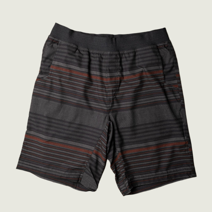 Prana M's Super Mojo Short ll Black Olive Stripe