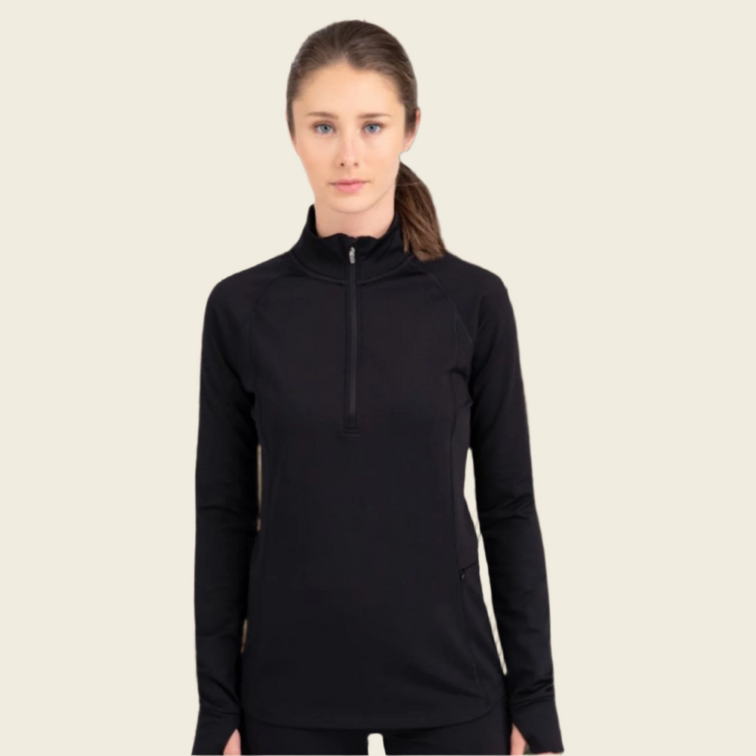Terramar Women's Below Zero Half-Zip 3.0 Black