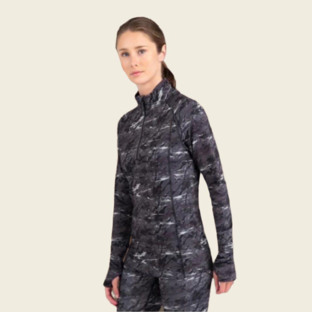 Terramar Women's Below Zero Half-Zip 3.0 Movement Camo
