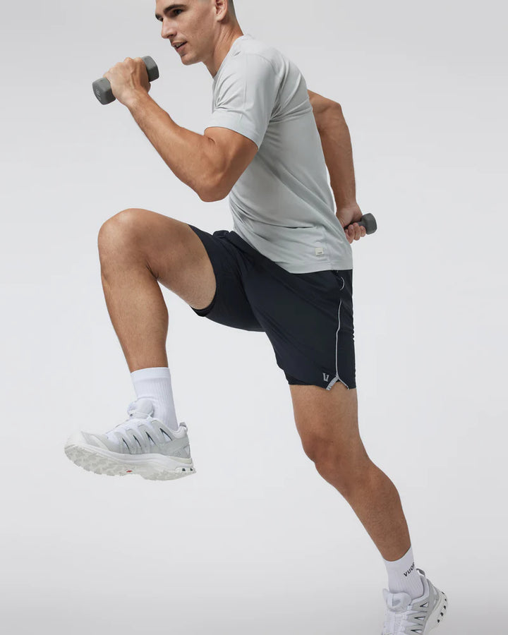 Vuori Trail Short 2.0 | Black/Heather Grey