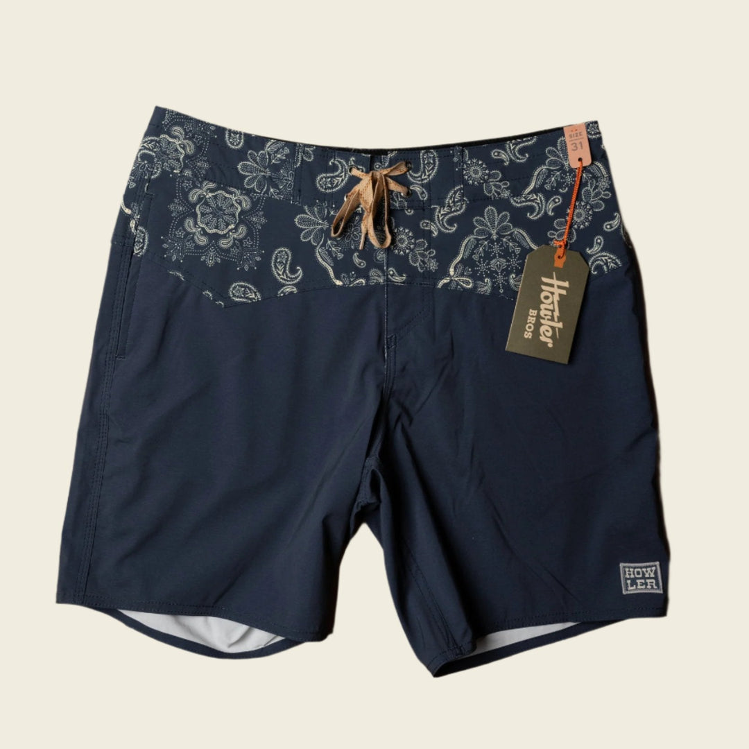 Howler Bros Los Vaquero Boardshorts Bandana Naval Blue