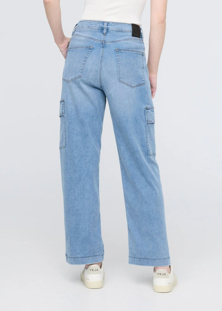 Duer Performance Denim Lite High Rise Cargo | Pacific