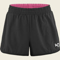 Black shorts with pink interior on a white background