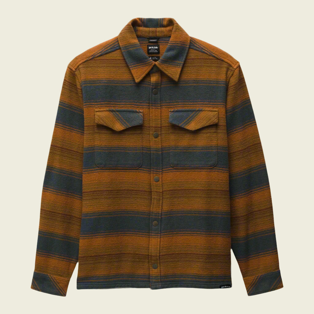 Prana M's Happy Camp Flannel | Sepia