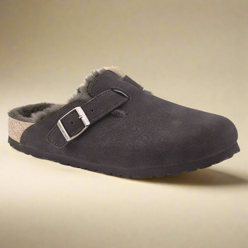 Birkenstock Boston Shearling | Suede Leather Mocha 