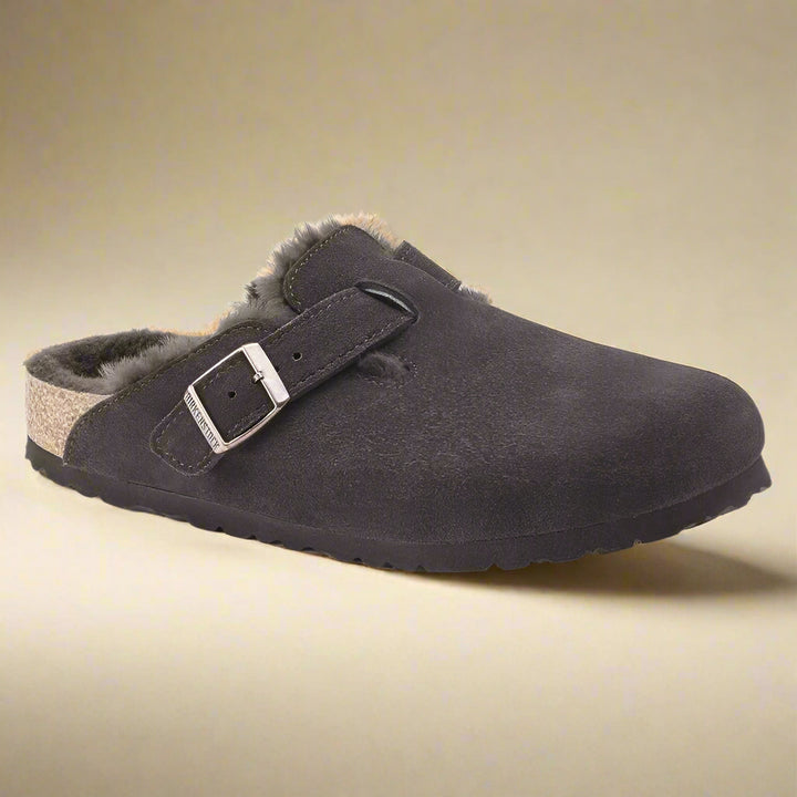 Birkenstock Boston Shearling | Suede Leather Mocha 
