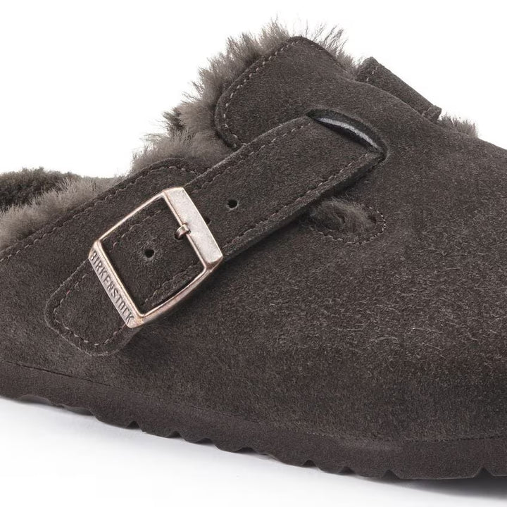 Birkenstock Boston Shearling | Suede Leather Mocha 