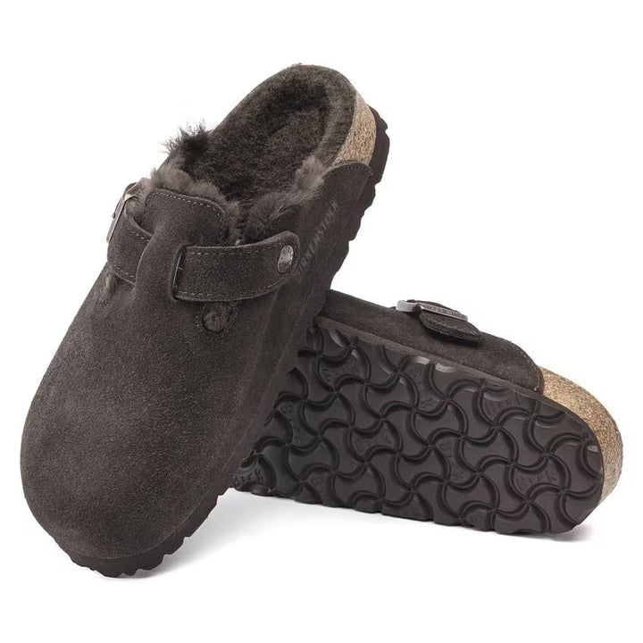 Birkenstock Boston Shearling | Suede Leather Mocha 