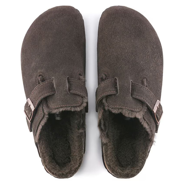 Birkenstock Boston Shearling | Suede Leather Mocha 