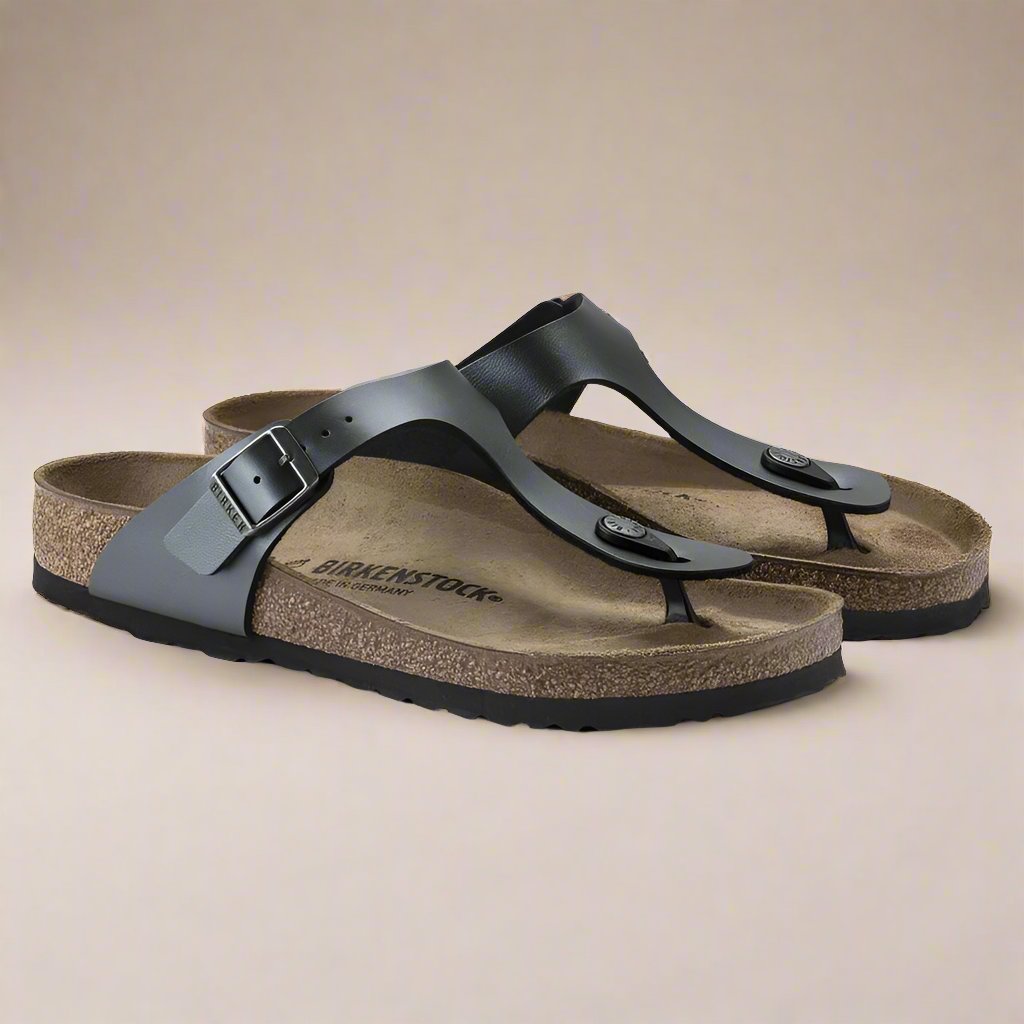 Birkenstock Gizeh Birko-Flor Sandal | Metallic Black