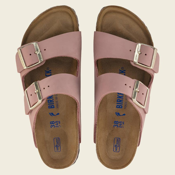 Birkenstock Arizona Soft Footbed Nubuk Leather | Old Rose