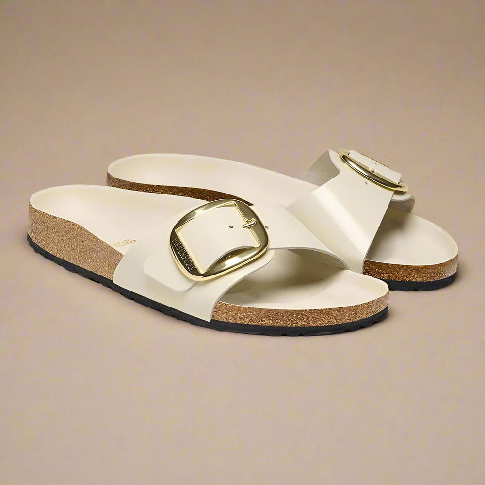 Birkenstock Madrid Big Buckle | High Shine Ecru