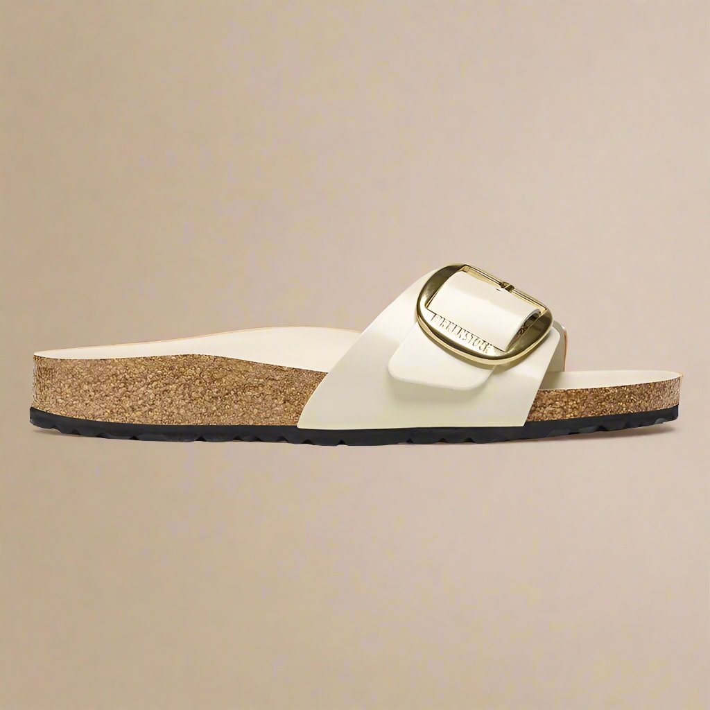 Birkenstock Madrid Big Buckle | High Shine Ecru