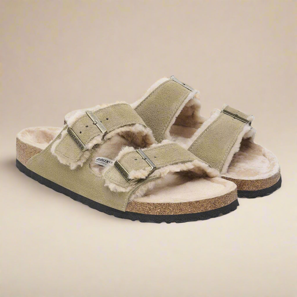 Birkenstock Arizona Shearling | Suede Taupe