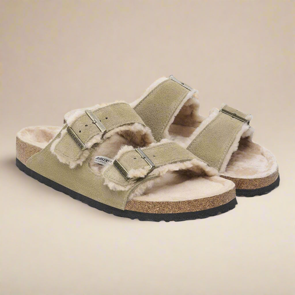 Birkenstock Arizona Shearling | Suede Taupe