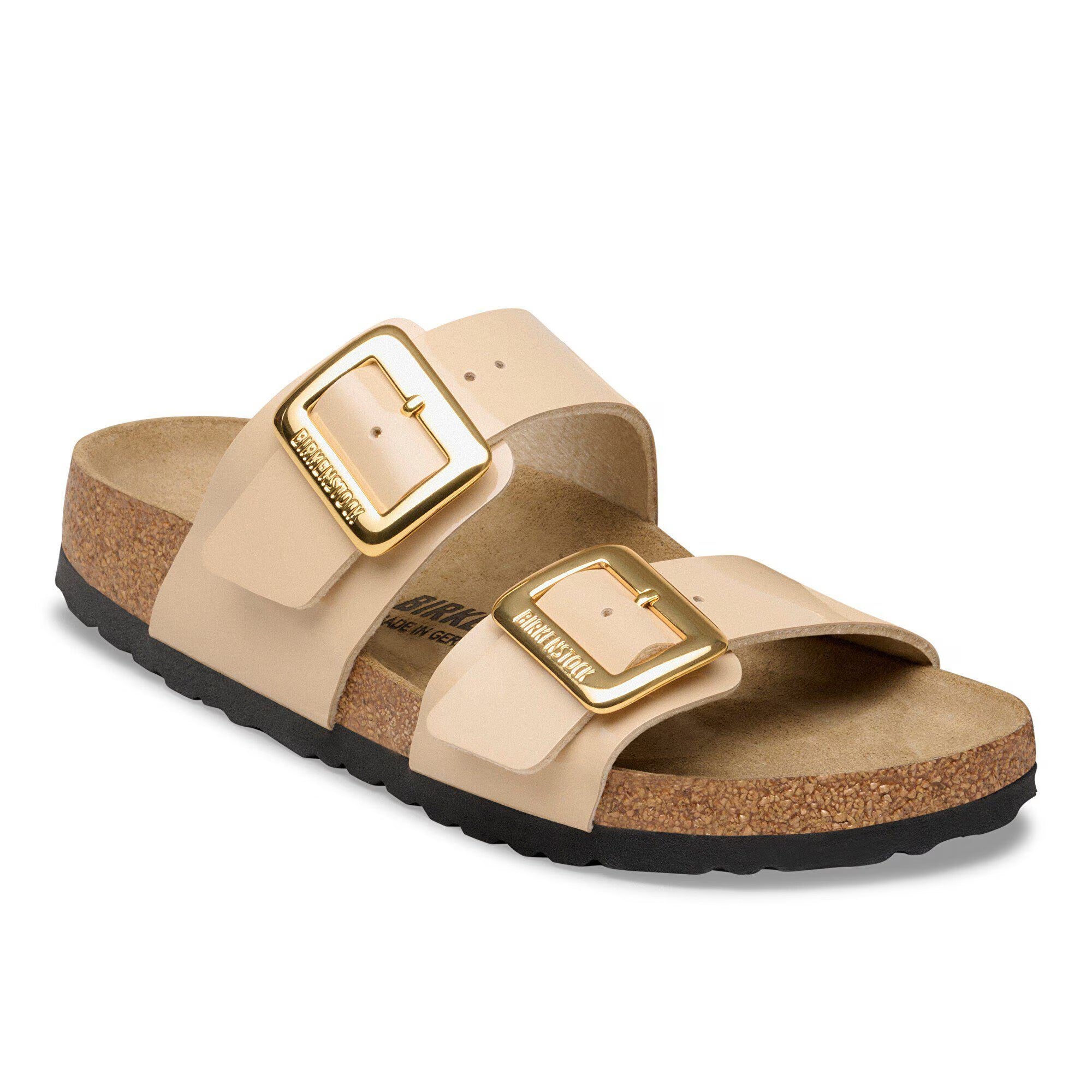 Sydney Luxe Buckle Birko-Flor Patent Sand