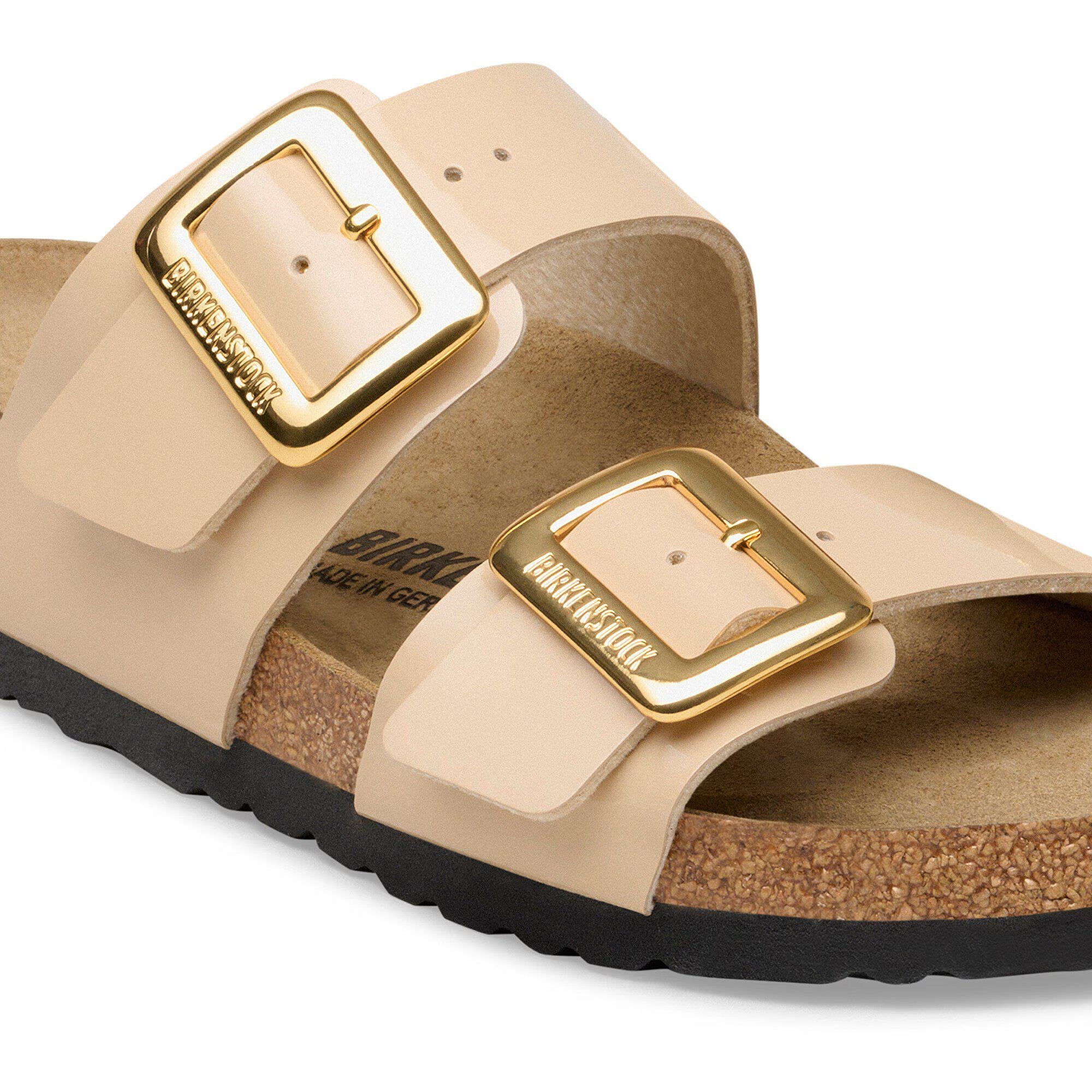 Sydney Luxe Buckle Birko-Flor Patent Sand