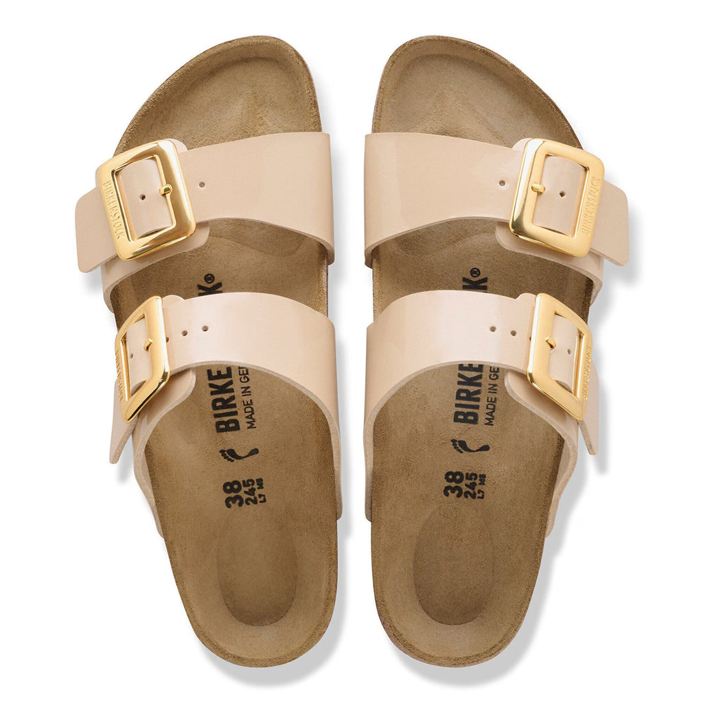 Sydney Luxe Buckle Birko-Flor Patent Sand