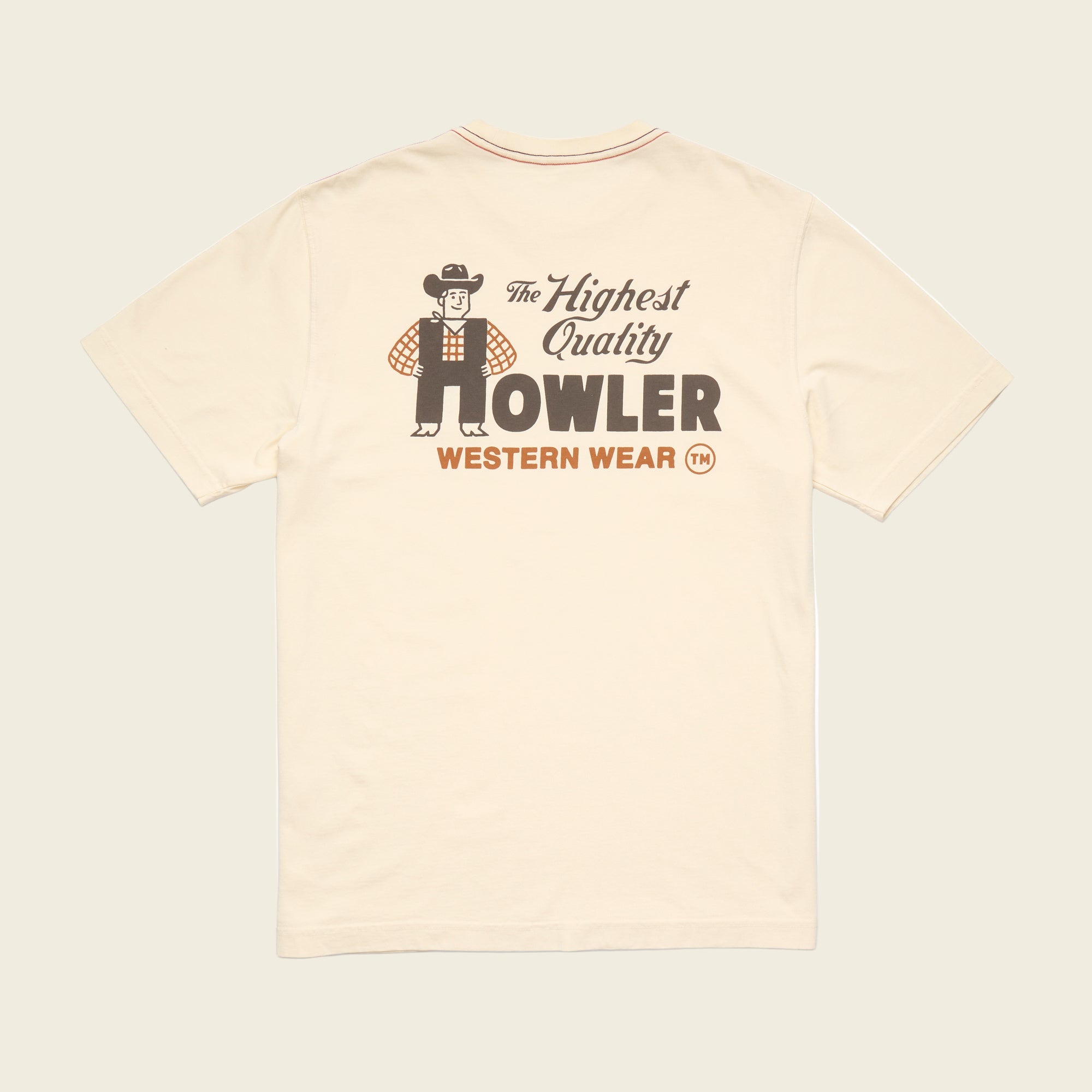 Howler Brothers Cotton T-Shirt Western Wear | Natural
