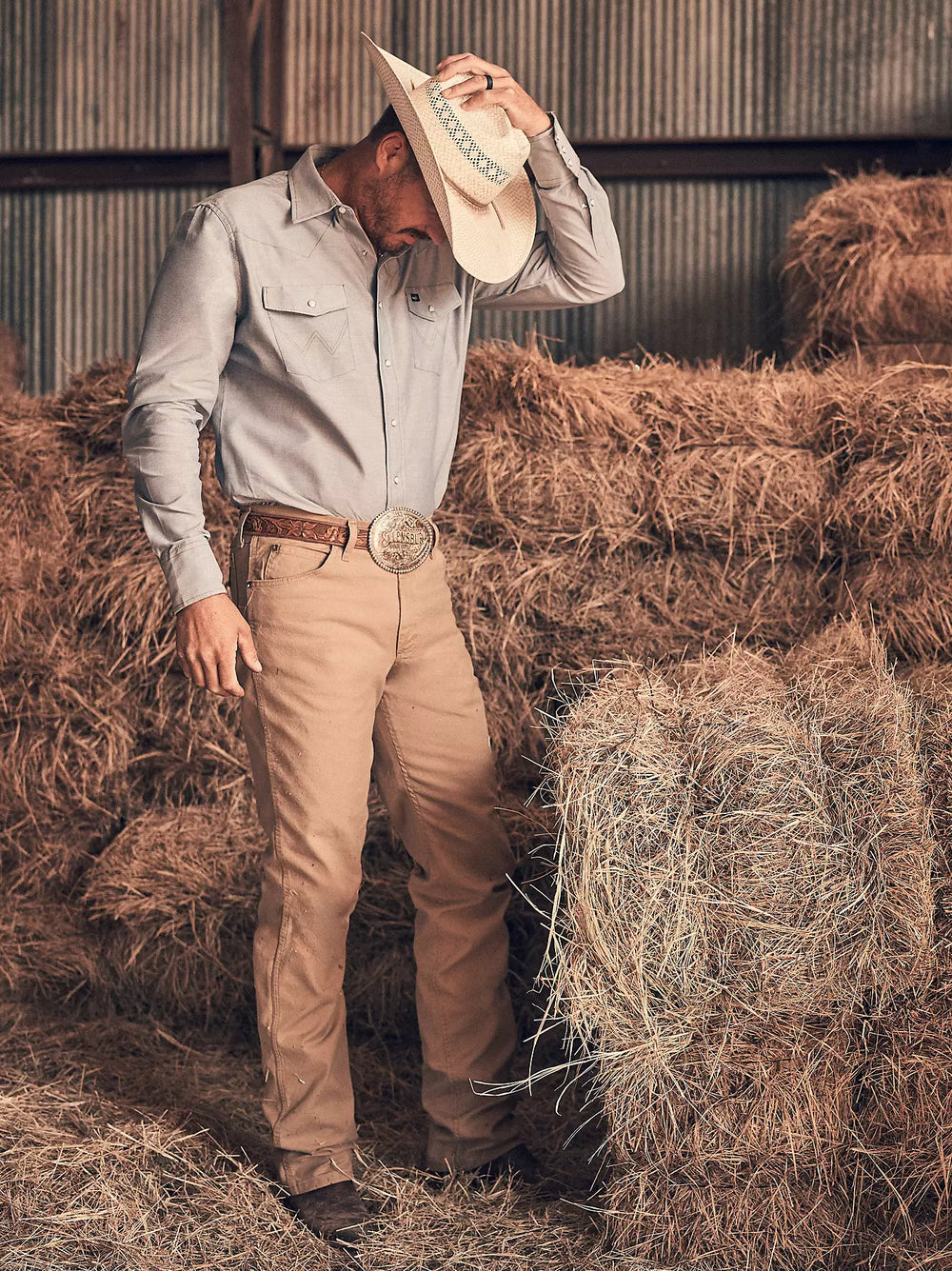 Premium Performance Tough Comfort Cowboy Cut Regular Fit Canvas Jean | Kelp